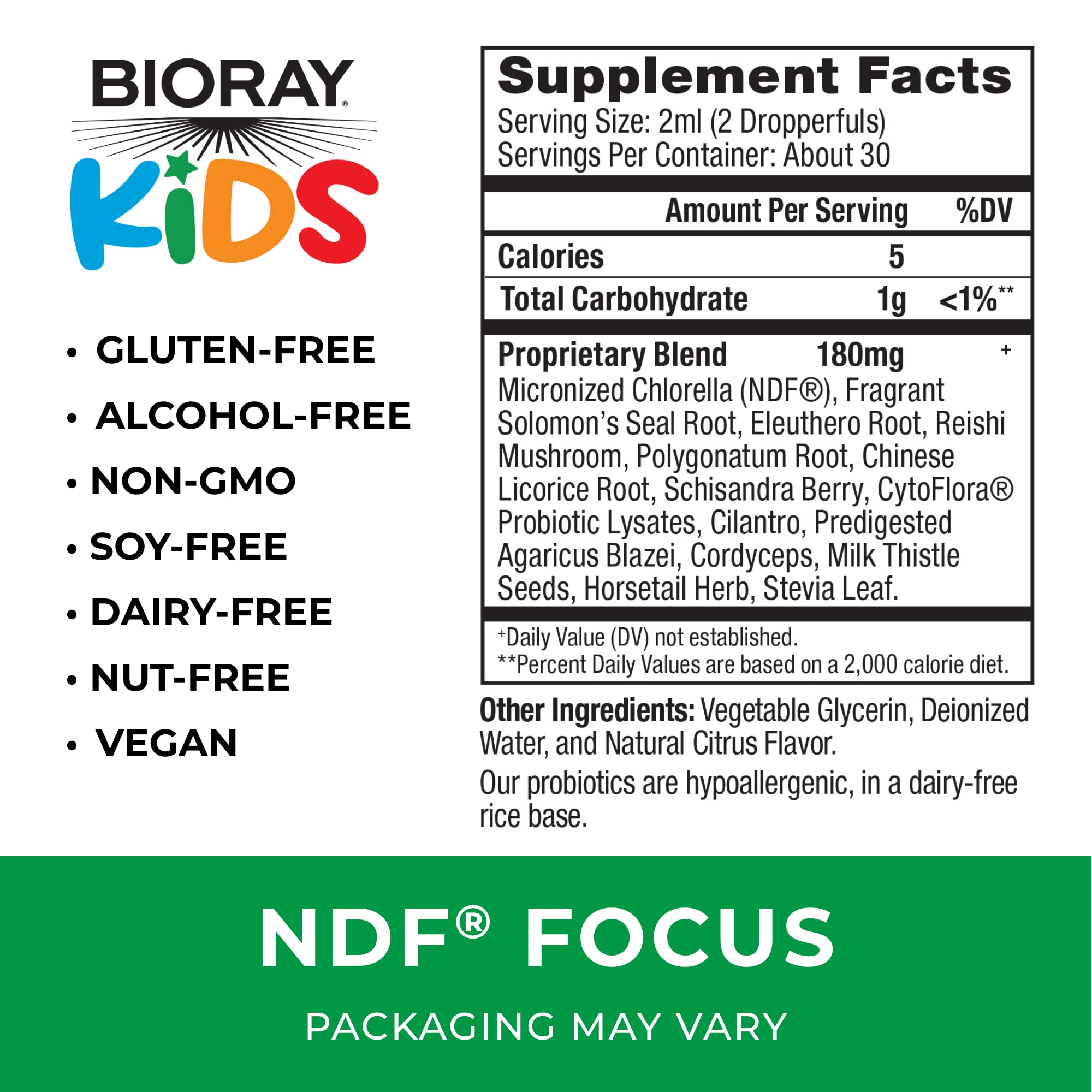 Foto 3 pulgar | Suplemento Bioray Kids Ndf Focus Citrus De 60 Ml Durante 1-2 Meses - Venta Internacional.