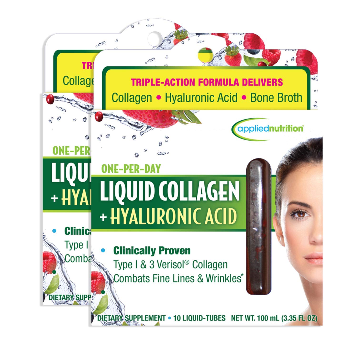 Suplemento Applied Nutrition Colágeno Líquido Más Ácido Hialurónico - Venta Internacional.