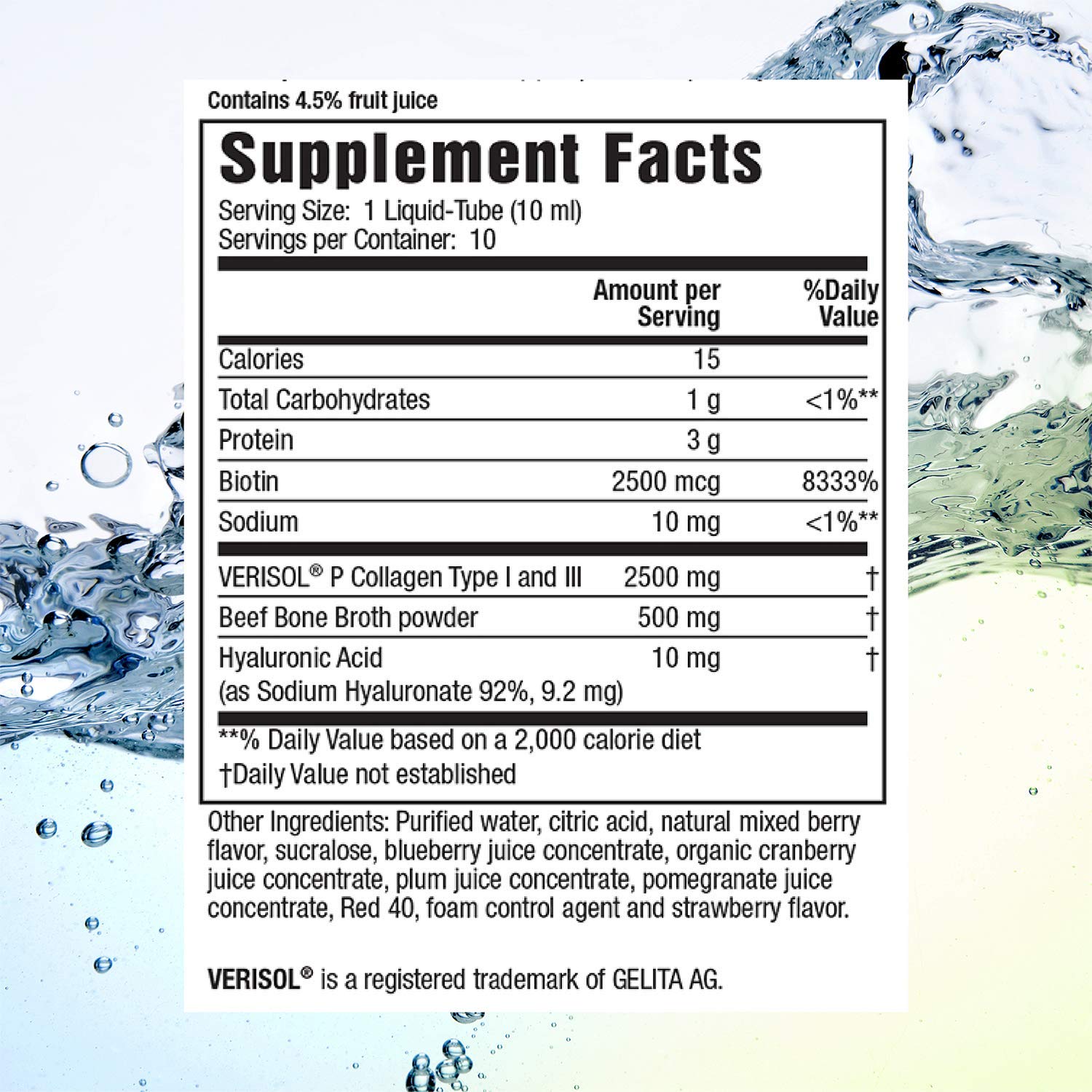 Foto 2 | Suplemento Applied Nutrition Colágeno Líquido Más Ácido Hialurónico - Venta Internacional.