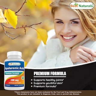 Foto 3 | Suplemento De Ácido Hialurónico Best Naturals 200 Mg 120 Comprimidos - Venta Internacional.