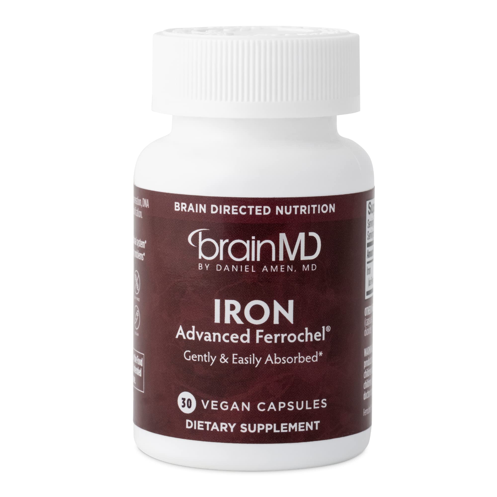 Foto 2 pulgar | Suplemento Brainmd Dr. Amen Brainmd Iron 25 Mg 30 Cápsulas - Venta Internacional.