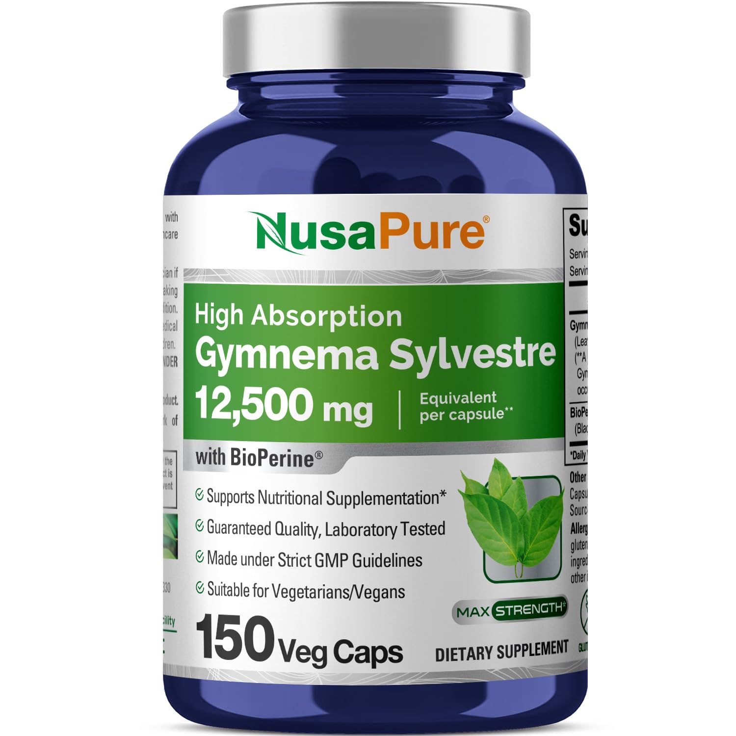 Foto 1 | Suplemento Nusapure Gymnema Sylvestre 12500 Mg 150 Cápsulas Veganas - Venta Internacional.