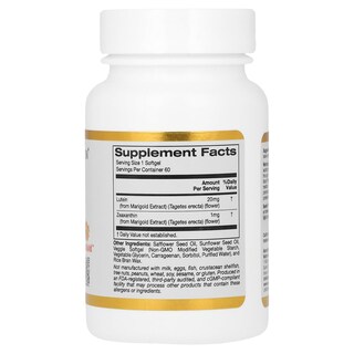 Foto 2 | Suplemento De Luteína De California Gold Nutrition Con Zeaxantina 20 Mg - Venta Internacional.