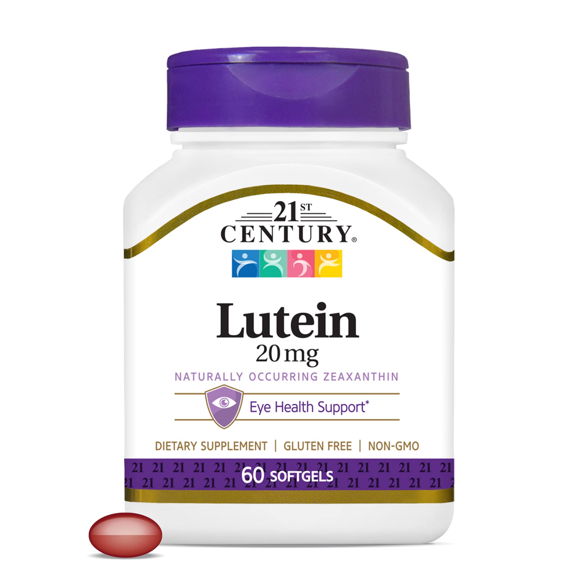Foto 1 | Complemente Las Cápsulas Blandas De 20 Mg De Luteína Del Siglo Xxi Para La Salud Ocular - Venta Internacional.