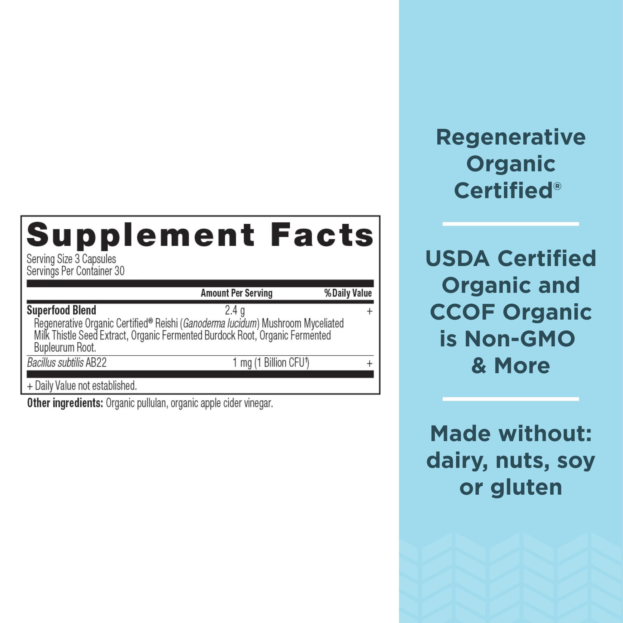 Foto 2 | Suplemento De Limpieza Hepática Orgánica Regenerativa De Ancient Nutrition - Venta Internacional.