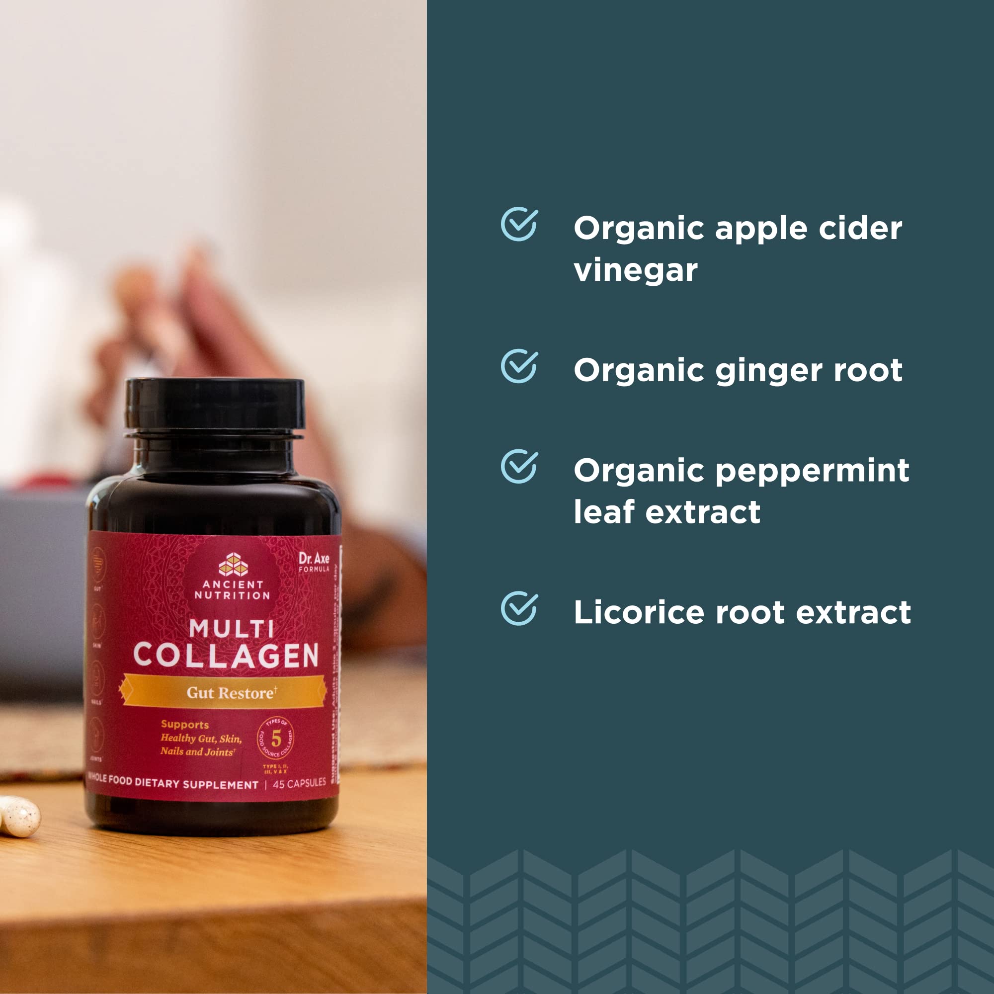 Foto 5 | Píldoras De Colágeno Ancient Nutrition Multi Gut Restore, 90 Unidades - Venta Internacional.