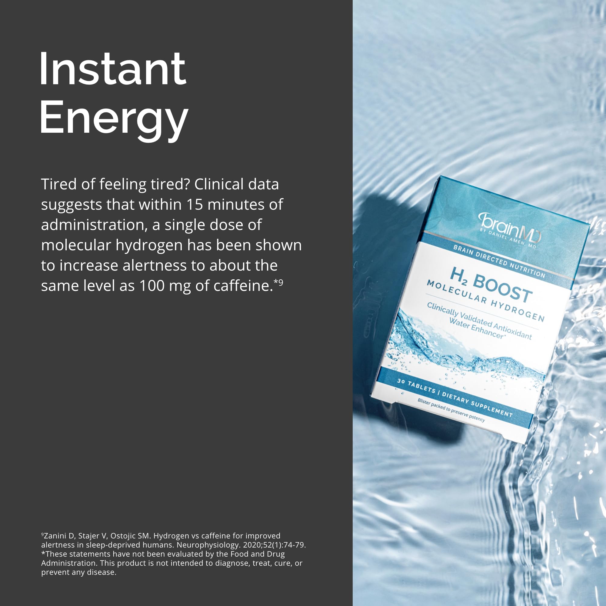 Foto 6 pulgar | Suplemento Brainmd H2 Boost Molecular Hydrogen 30 Tabletas - Venta Internacional.