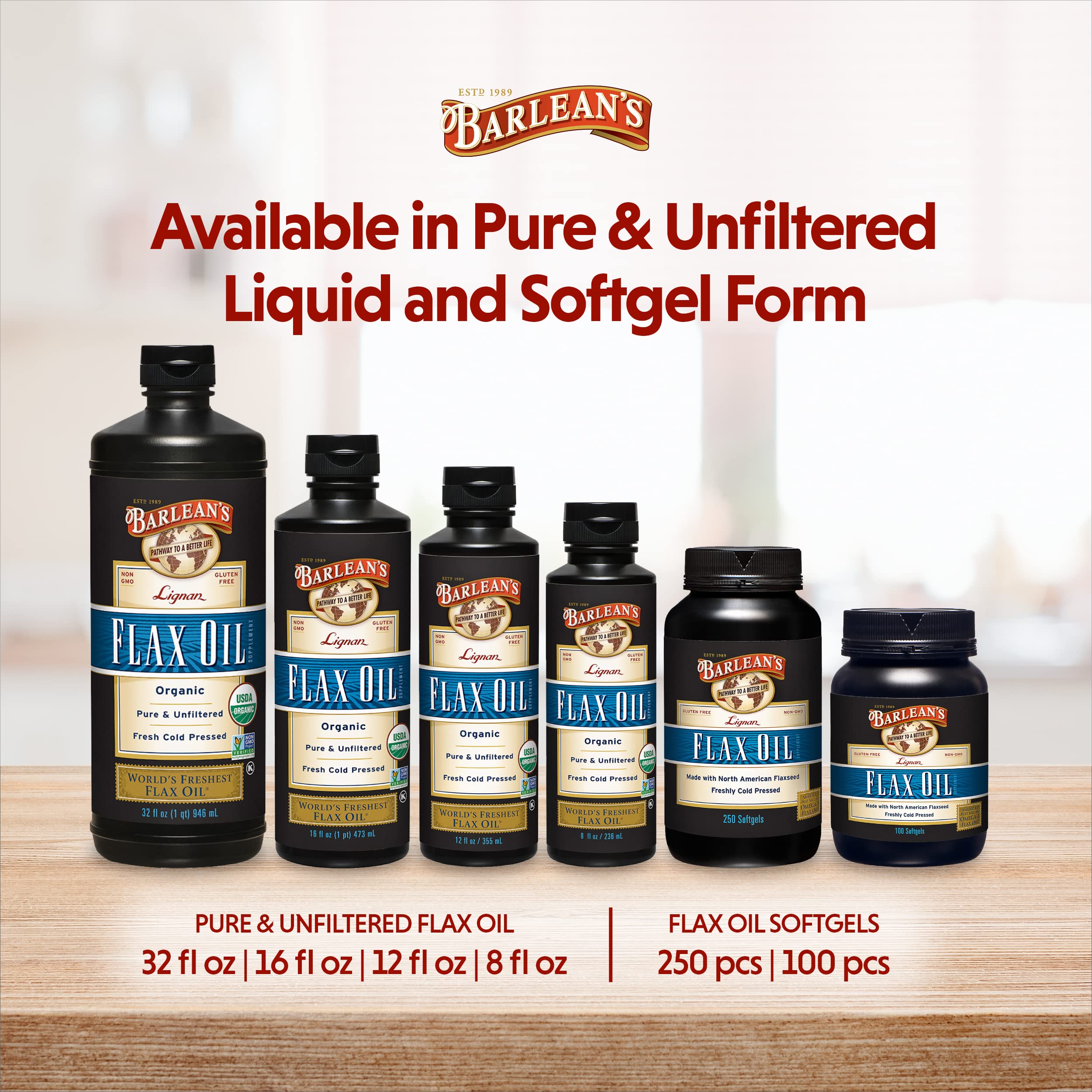 Foto 7 | Suplemento De Aceite De Linaza Barlean's Lignan, 355 Ml, Orgánico Y Vegano - Venta Internacional.