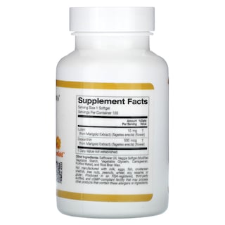 Foto 2 | Suplemento De Luteína De California Gold Nutrition Con Zeaxantina 10 Mg - Venta Internacional.