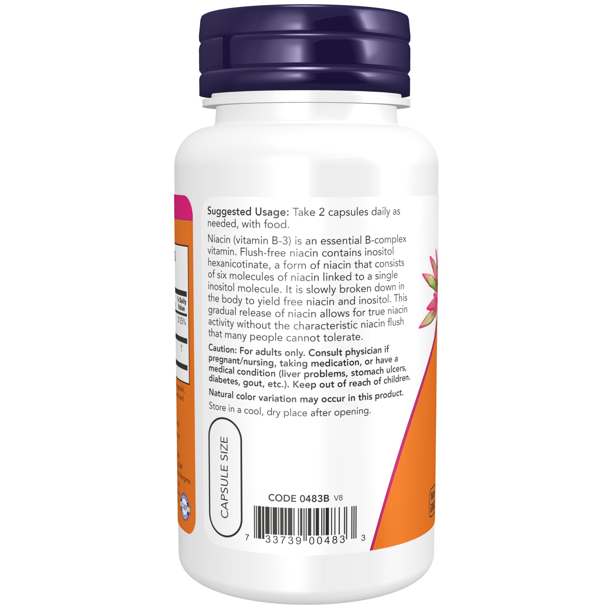 Foto 4 pulgar | Supplement Now Foods Niacina (vitamina B-3) 250 Mg 90 Cápsulas Vegetarianas - Venta Internacional.