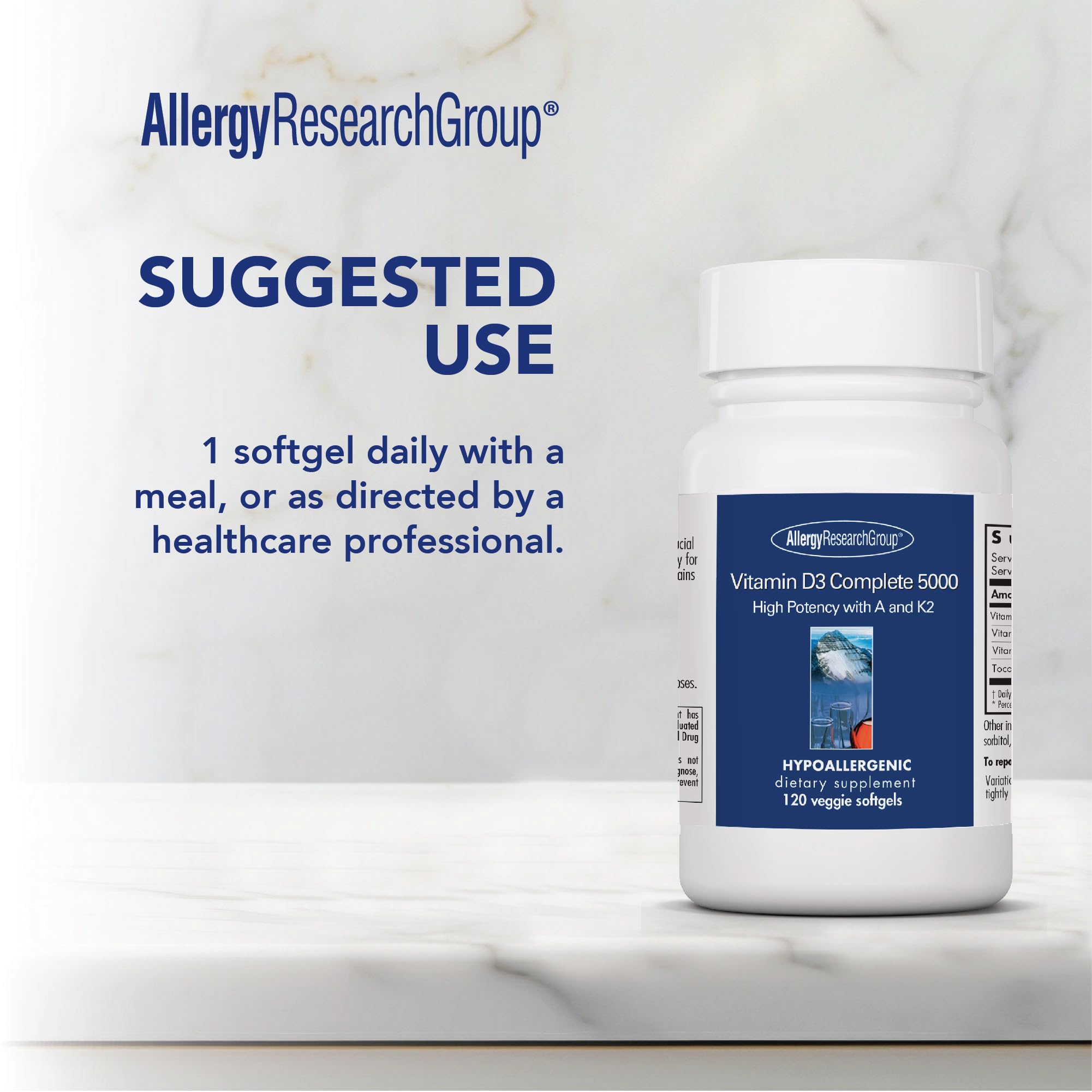Foto 6 | Suplemento De Vitamina D3 Completa Del Allergy Research Group, 5000 Ui - Venta Internacional.