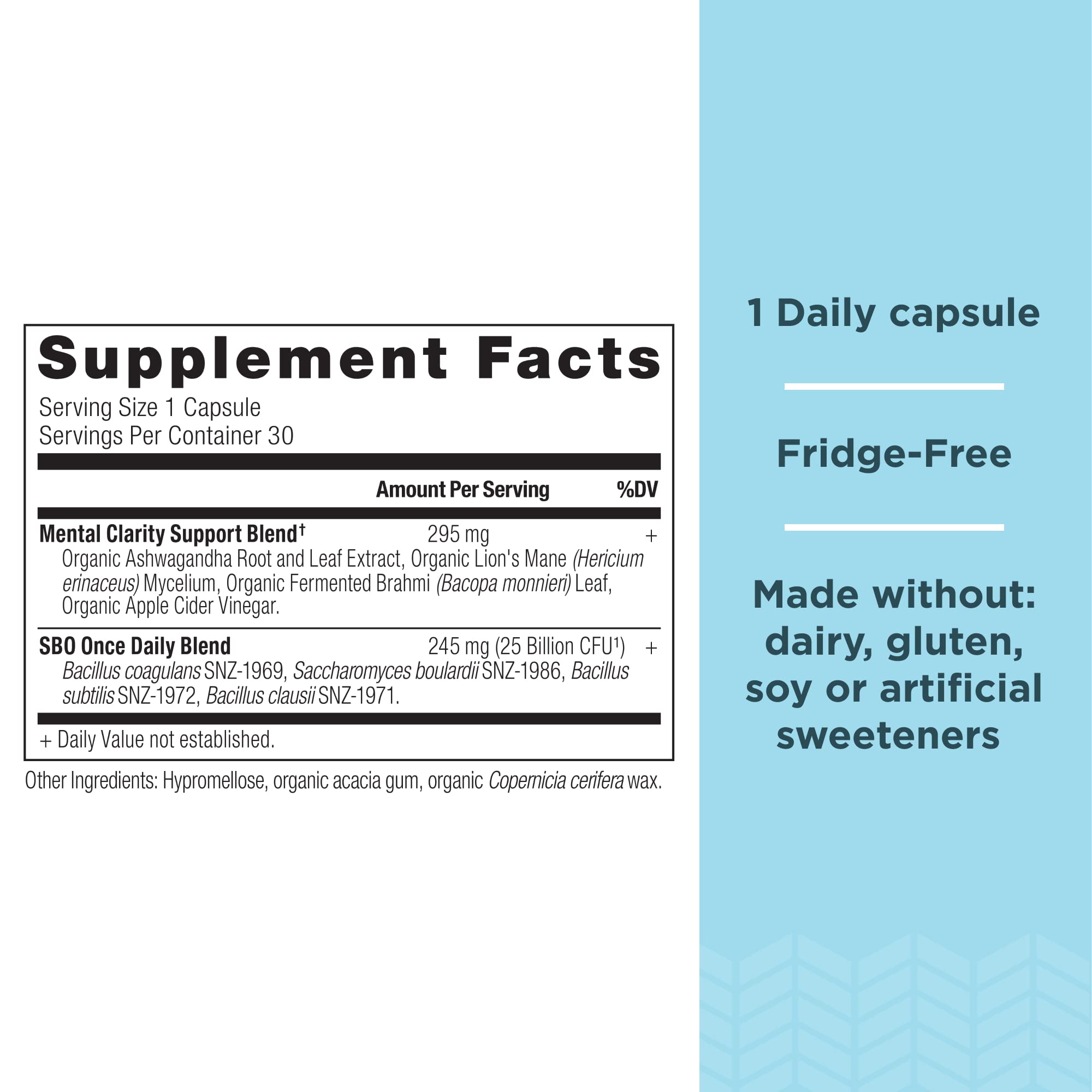 Foto 2 | Probióticos Ancient Nutrition Mental Clarity, 30 Comprimidos, 25 000 Millones De Cfu - Venta Internacional.