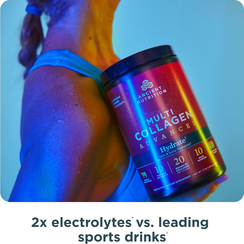 Foto 4 pulgar | Proteína De Colágeno En Polvo Ancient Nutrition Hydrate 30 Porciones - Venta Internacional.