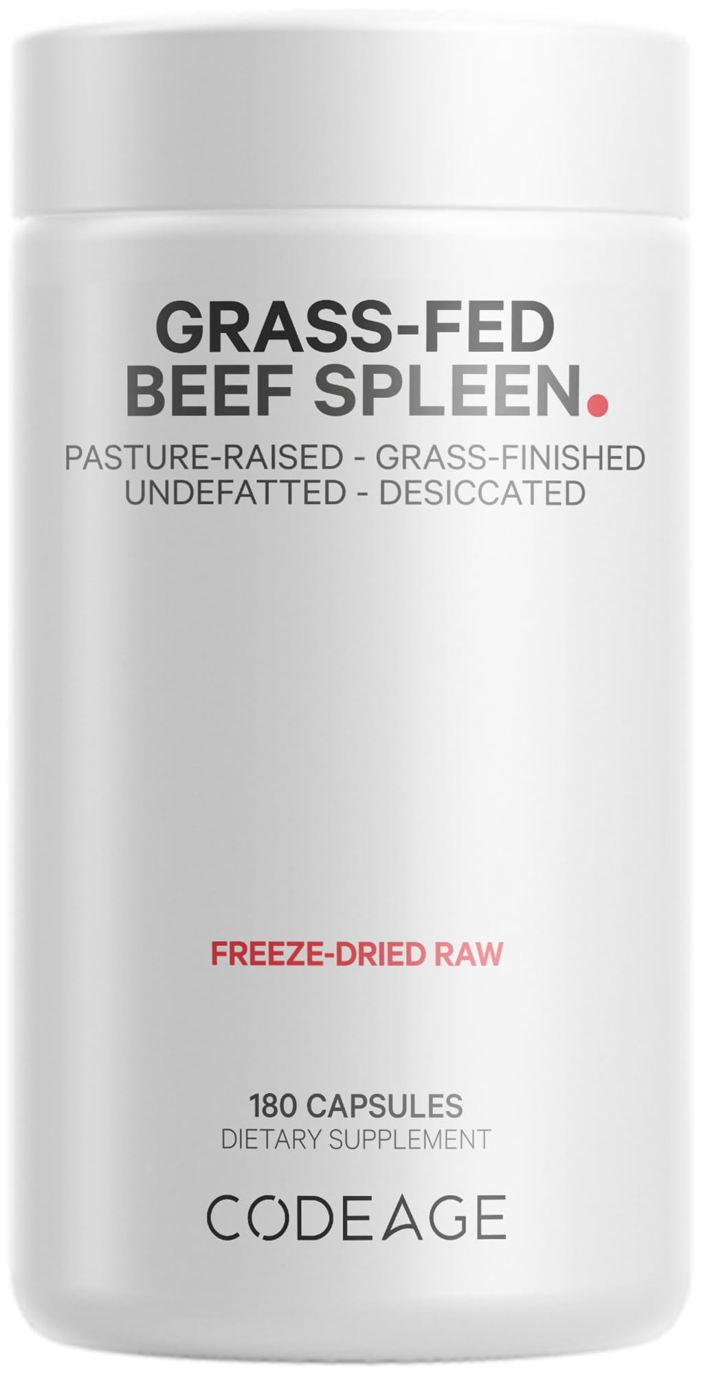 Foto 1 | Suplemento Codeage Grass Feed Beef Spleen 180 Cápsulas - Venta Internacional.