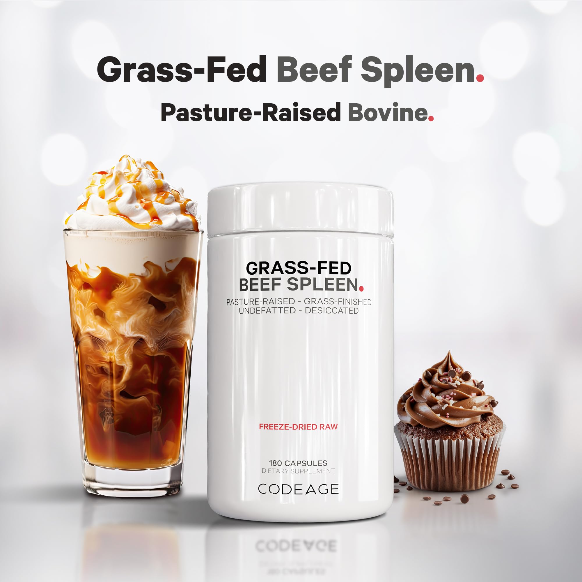 Foto 5 pulgar | Suplemento Codeage Grass Feed Beef Spleen 180 Cápsulas - Venta Internacional.