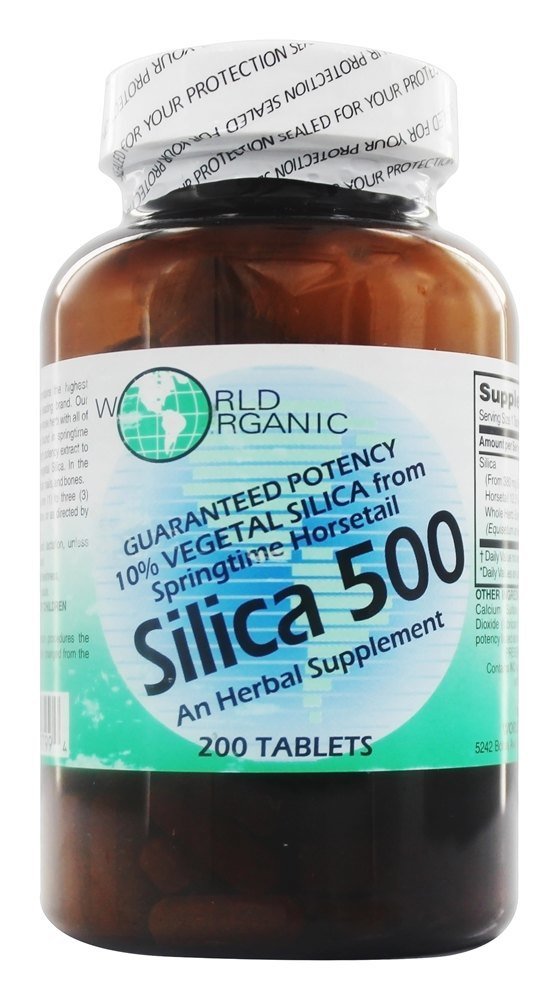 Foto 2 pulgar | Suplemento World Organics Silica, Tabletas De 500 Mg, 200 - Venta Internacional.