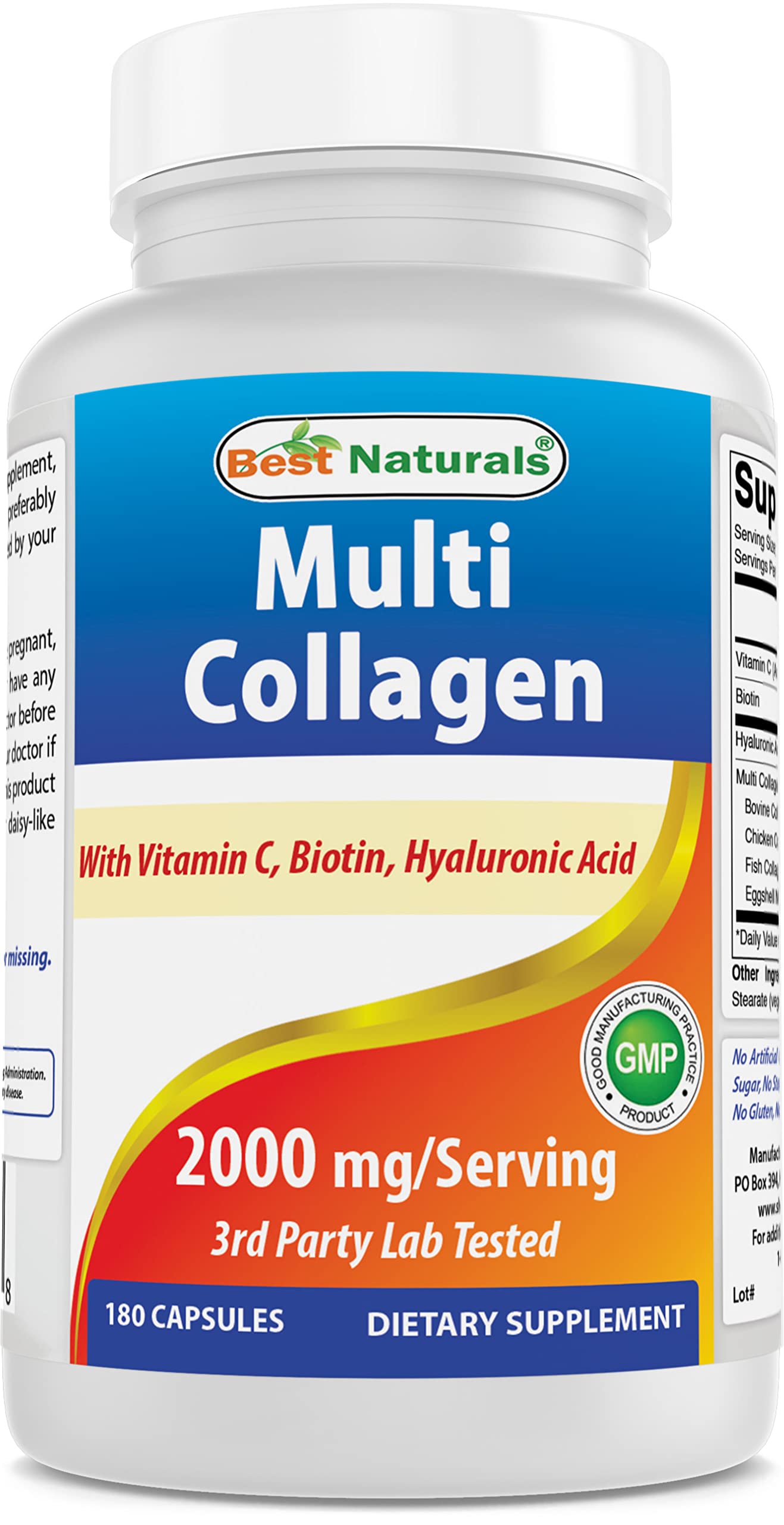 Foto 2 pulgar | Suplemento Best Naturals Multi Collagen 2000 Mg Con Biotina 60 Cápsulas - Venta Internacional.