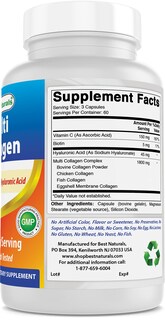 Foto 3 | Suplemento Best Naturals Multi Collagen 2000 Mg Con Biotina 60 Cápsulas - Venta Internacional.