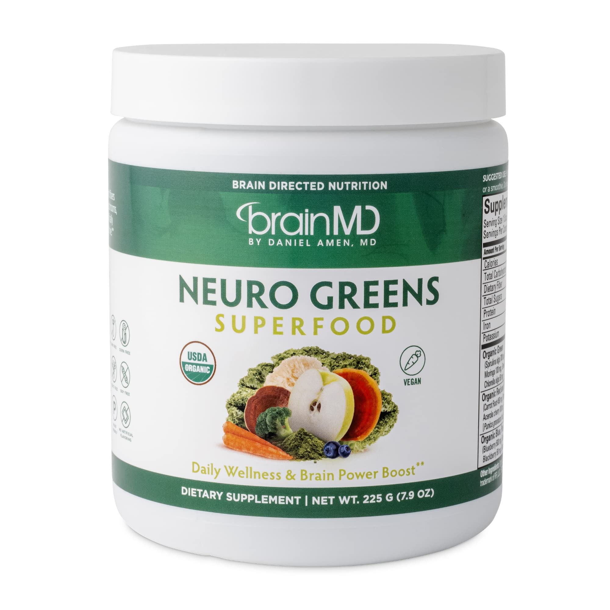 Suplemento Brainmd Dr. Amen Neuro Greens Superfood, 230 Ml - Venta Internacional.