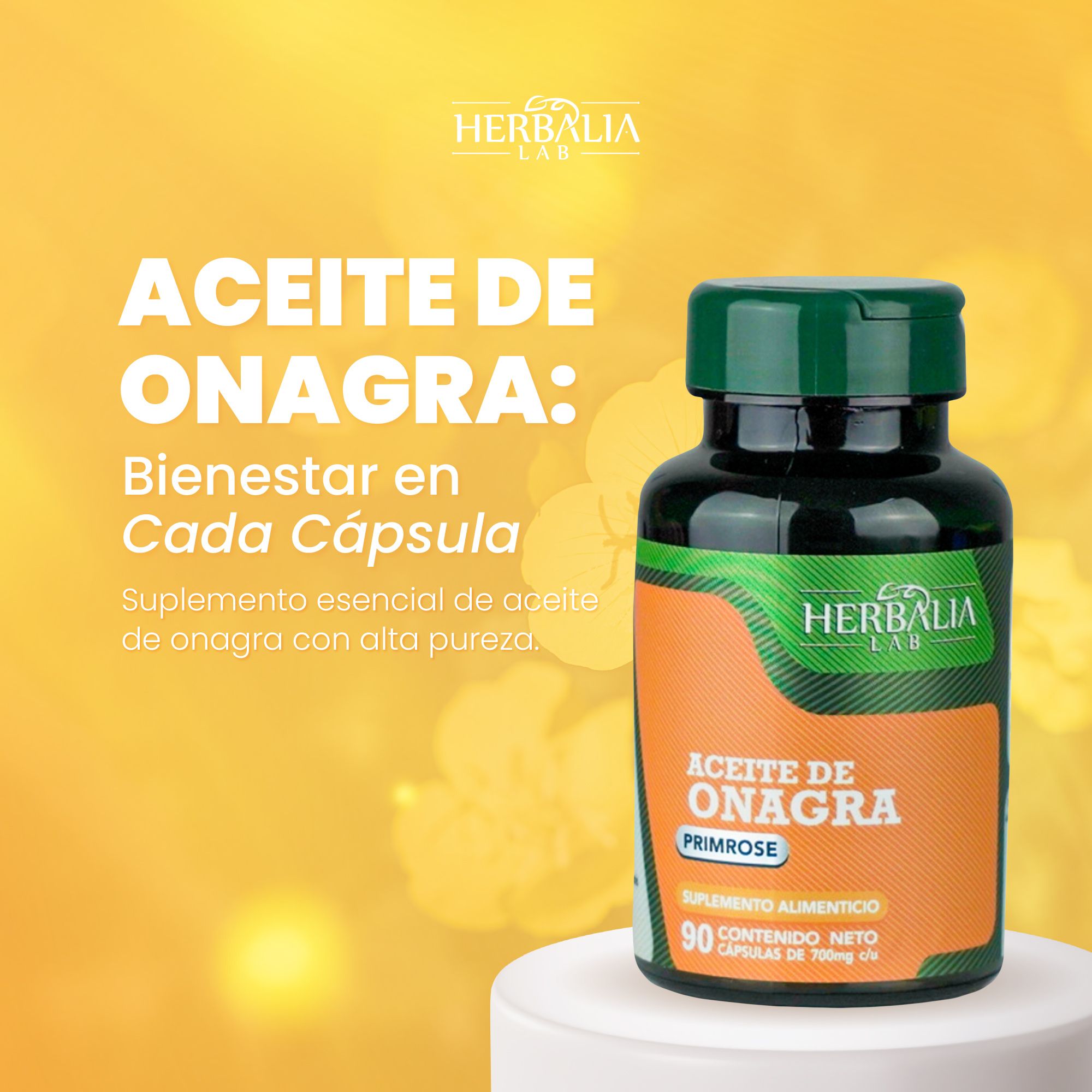 Foto 5 | Herbalia Lab Aceite De Onagra Primrose 1000 Mg