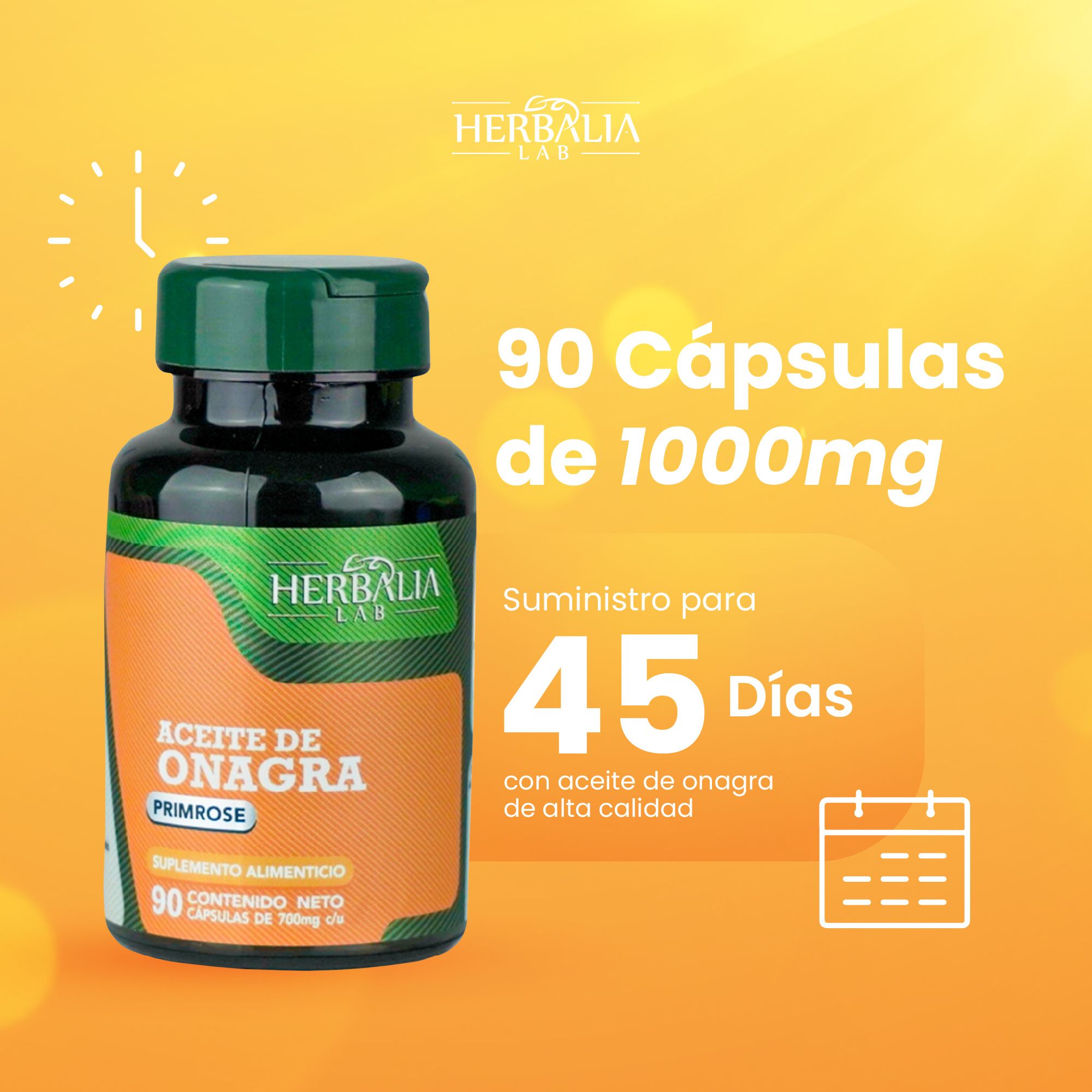 Foto 7 | Herbalia Lab Aceite De Onagra Primrose 1000 Mg