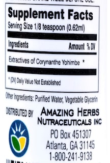 Foto 3 | Suplemento Amazing Herbs Yogimbe Express 30 Ml (paquete De 1) - Venta Internacional.