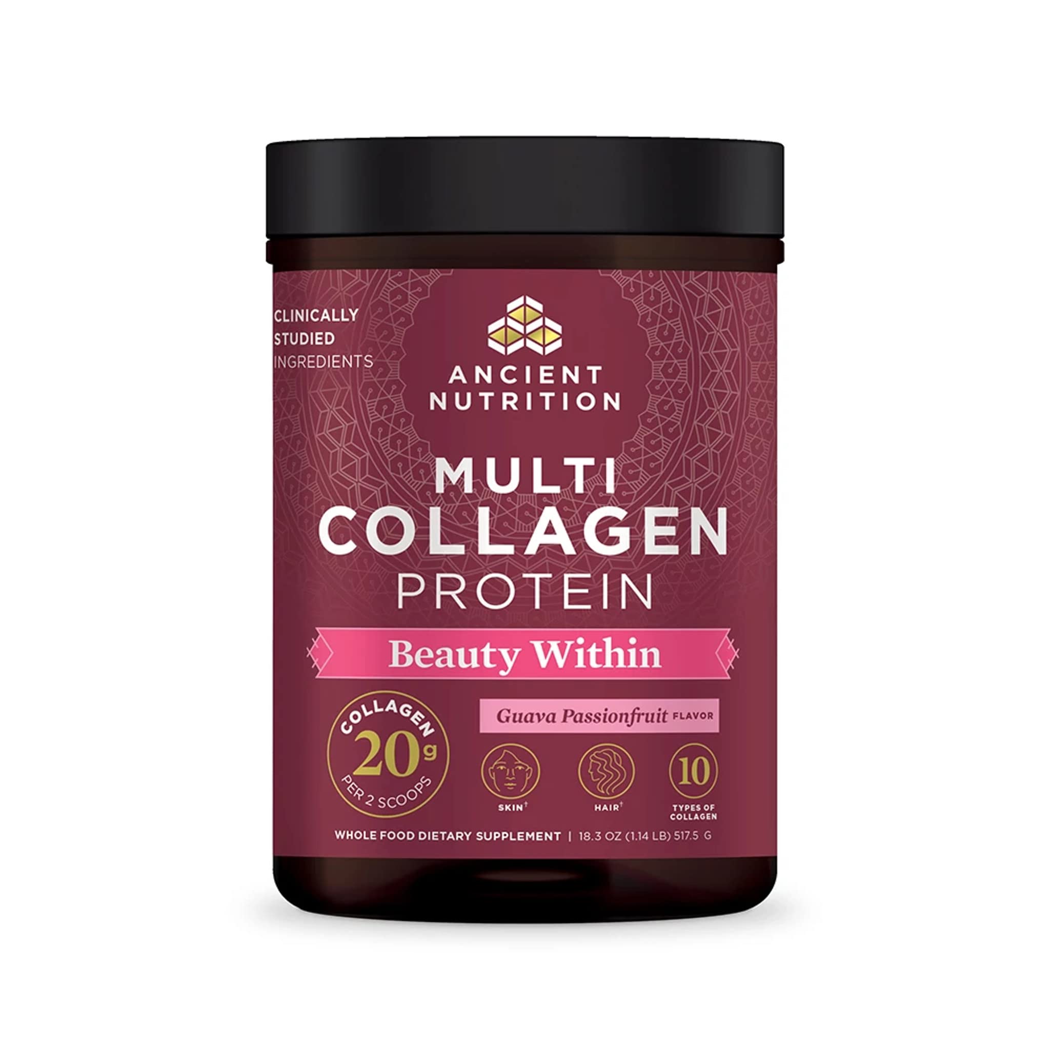 Foto 2 pulgar | Proteína De Colágeno En Polvo Ancient Nutrition Beauty Guayaba 540 Ml - Venta Internacional.