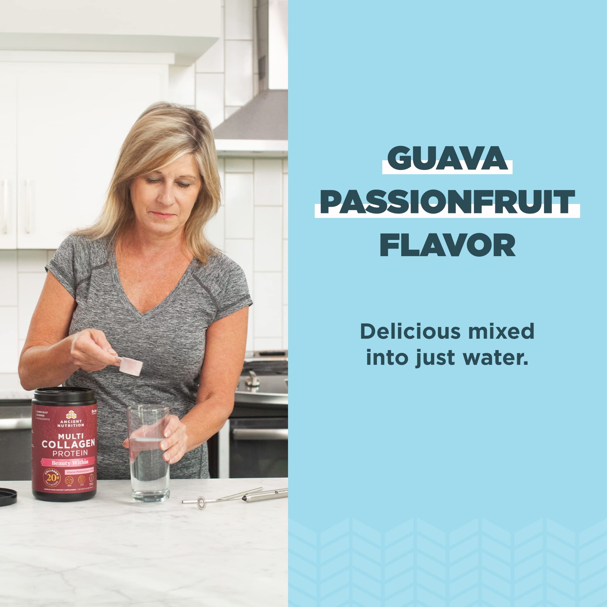 Foto 5 pulgar | Proteína De Colágeno En Polvo Ancient Nutrition Beauty Guayaba 540 Ml - Venta Internacional.