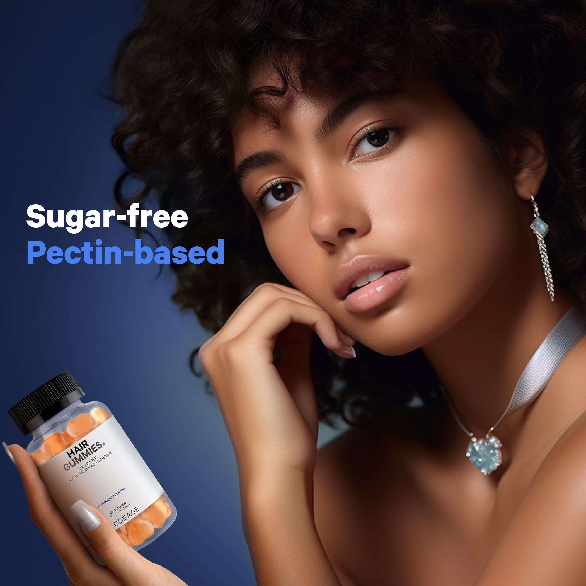 Foto 6 pulgar | Gomitas Para El Cabello Codeage Biotin 5000 Mcg Con Vitaminas A, C, D3 Y Zinc - Venta Internacional.