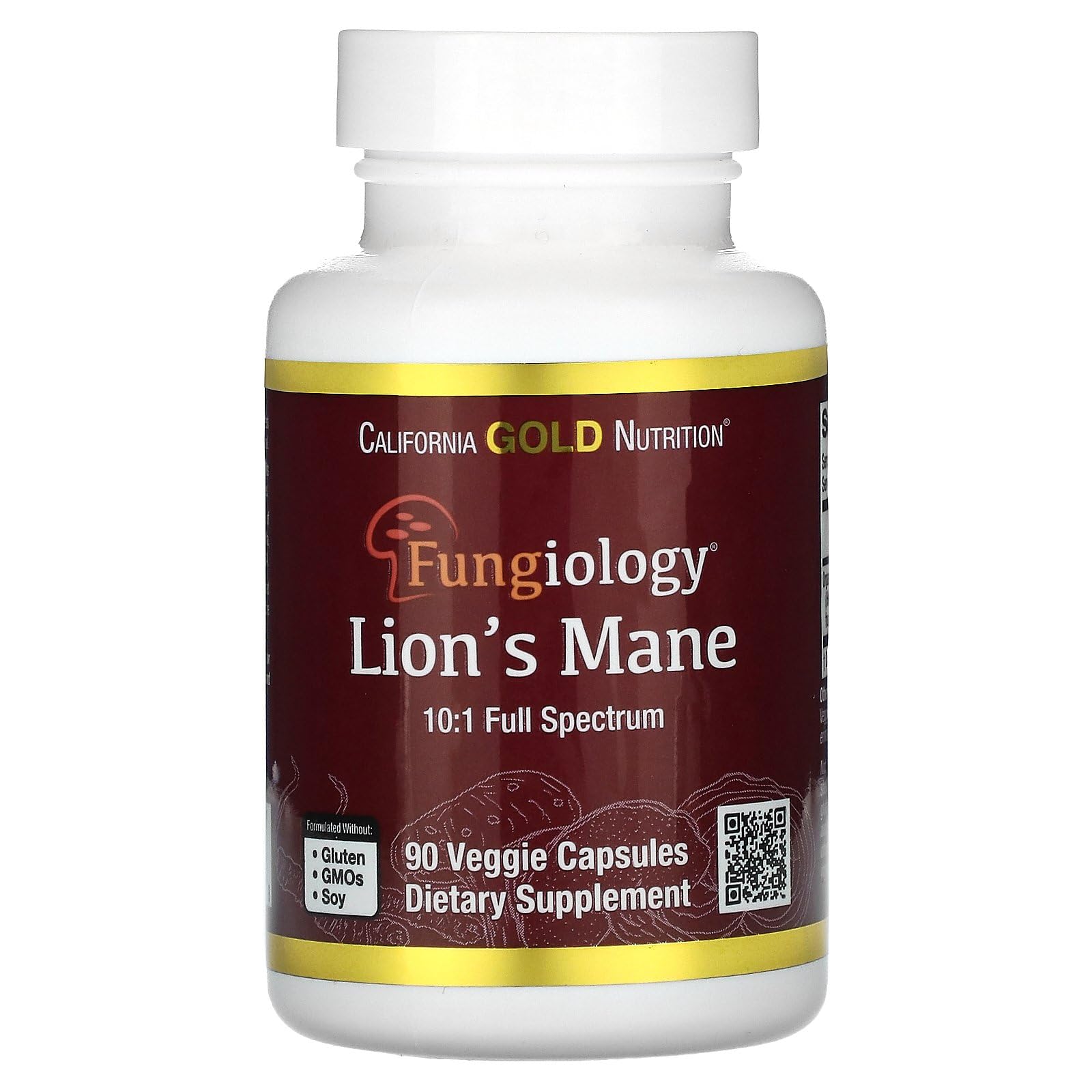 Foto 2 pulgar | Suplemento California Gold Nutrition Lion's Mane 90 Plantcaps - Venta Internacional.