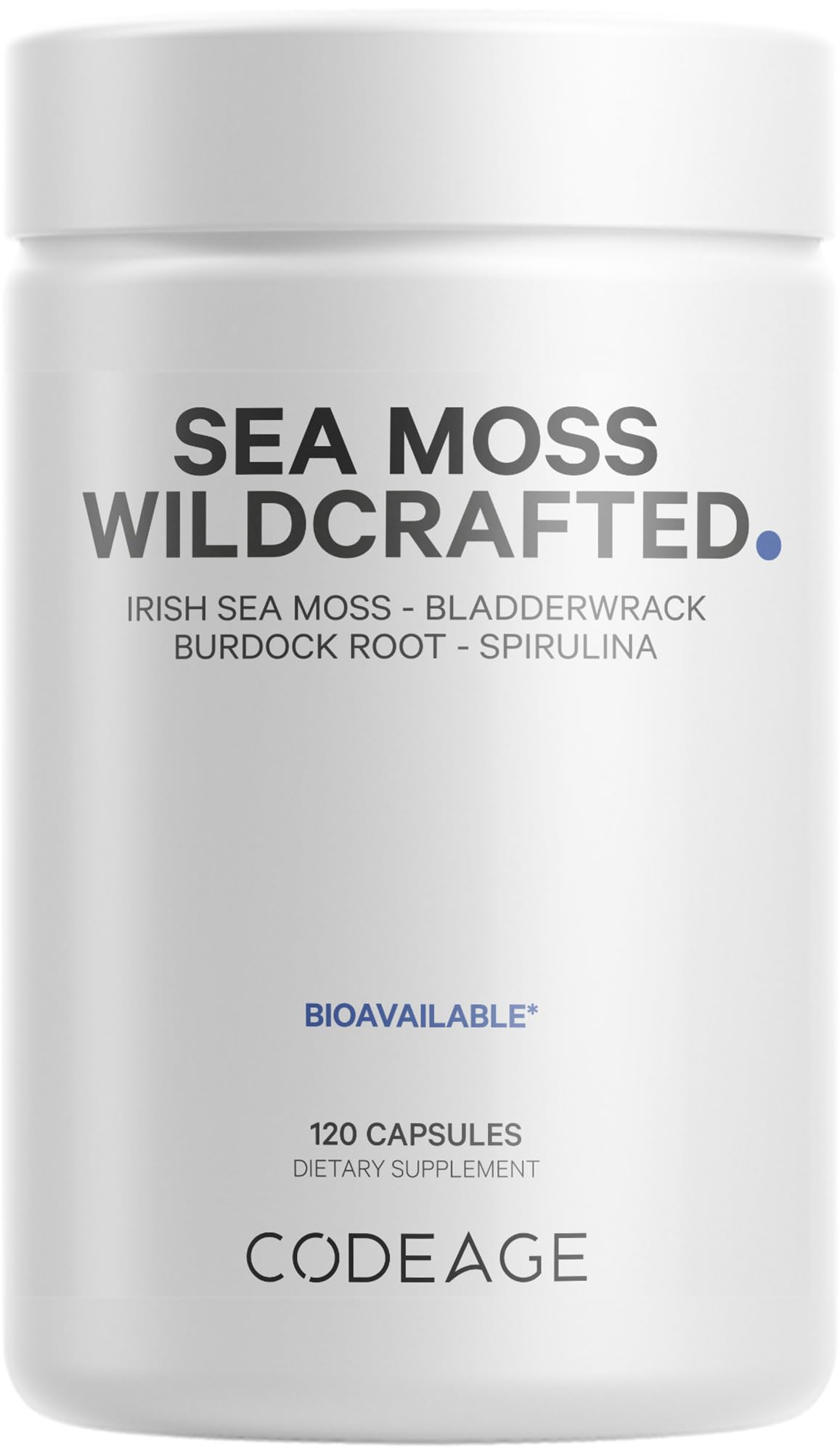 Foto 2 pulgar | Suplemento Codeage Raw Wildcrafted Irish Sea Moss 120 Cápsulas - Venta Internacional.