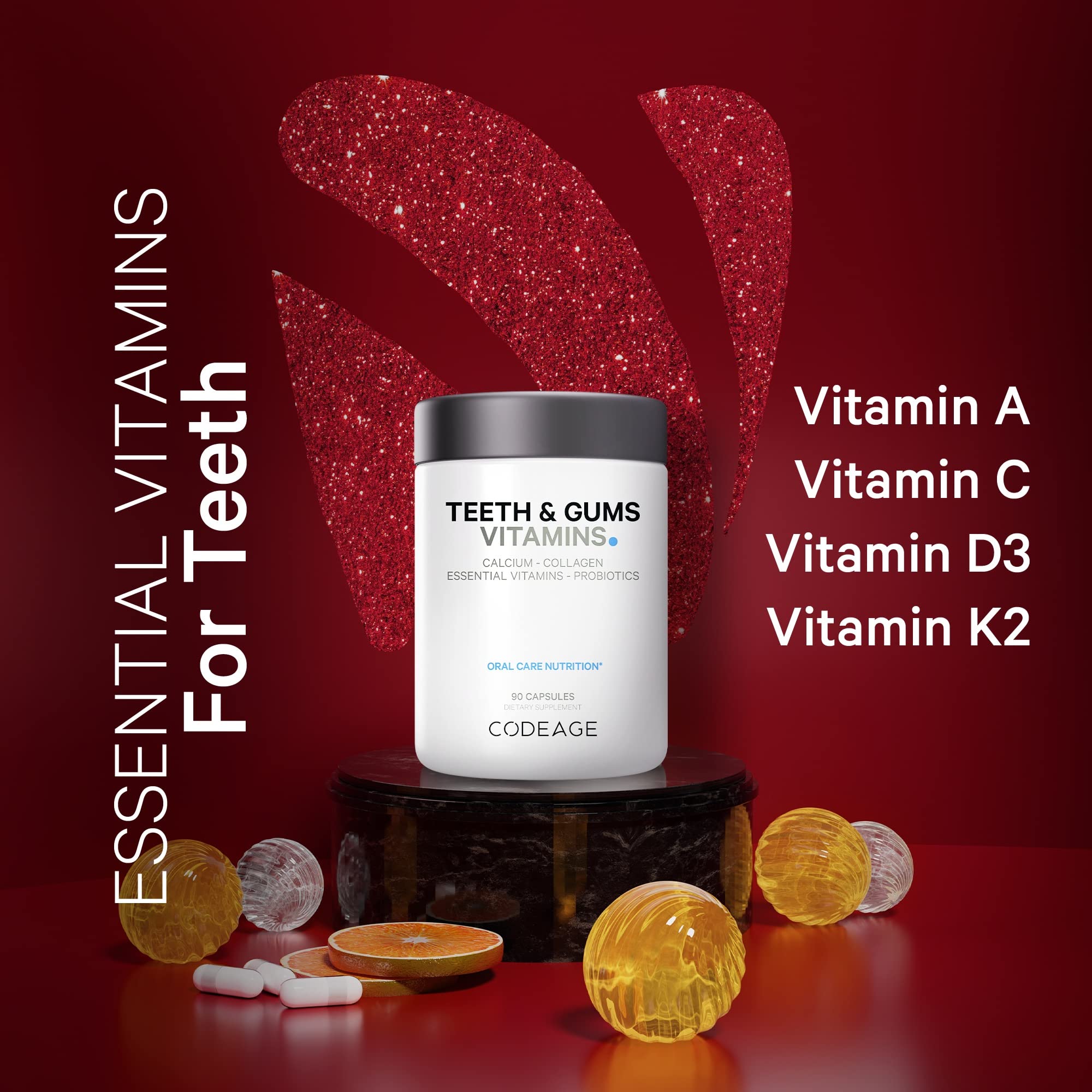 Foto 3 | Suplemento Codeage Para Dientes Y Encías Con Vitaminas Y Probióticos Orales - Venta Internacional.