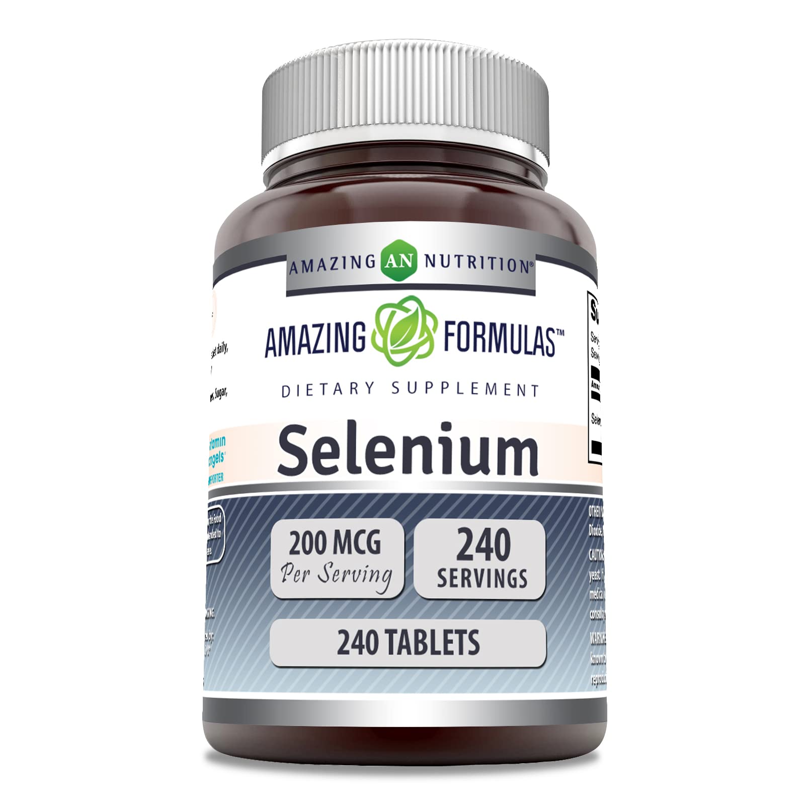 Foto 2 pulgar | Suplemento Amazing Formulas, Selenio, 200 Mcg, 240 Tabletas - Venta Internacional.