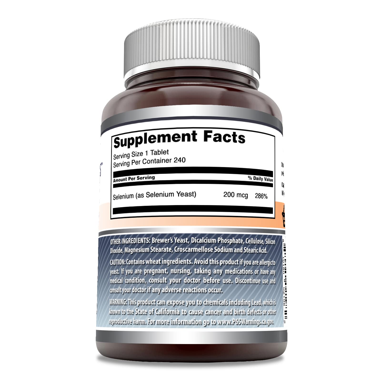 Foto 4 pulgar | Suplemento Amazing Formulas, Selenio, 200 Mcg, 240 Tabletas - Venta Internacional.