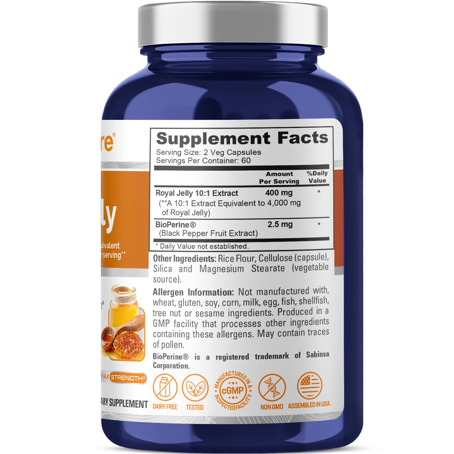 Foto 2 | Suplemento Nusapure Royal Jelly 4000 Mg 120 Cápsulas - Venta Internacional.