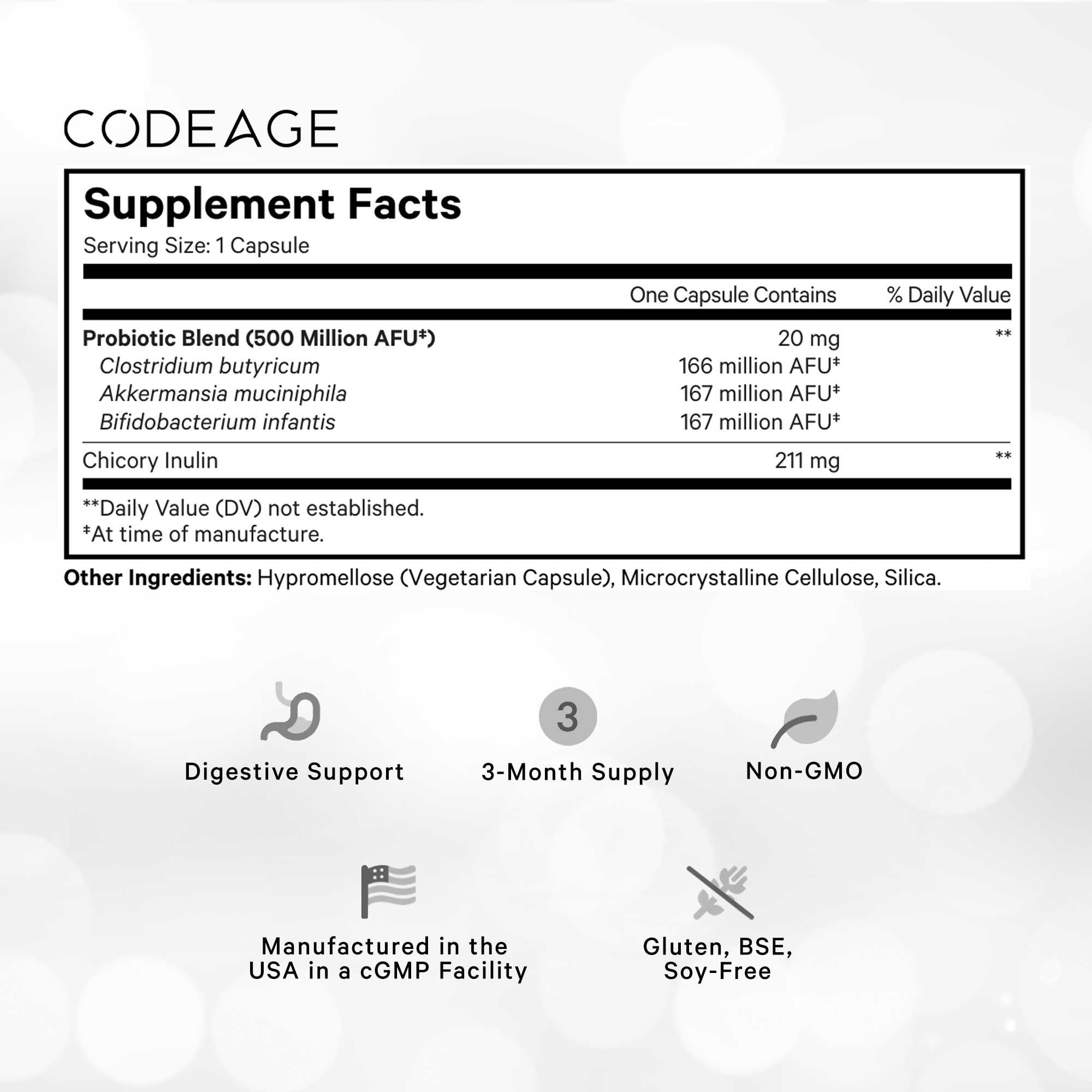 Foto 3 pulgar | Suplemento Codeage Glp-1 Probiotic+ 90 Cápsulas Para 3 Meses - Venta Internacional.