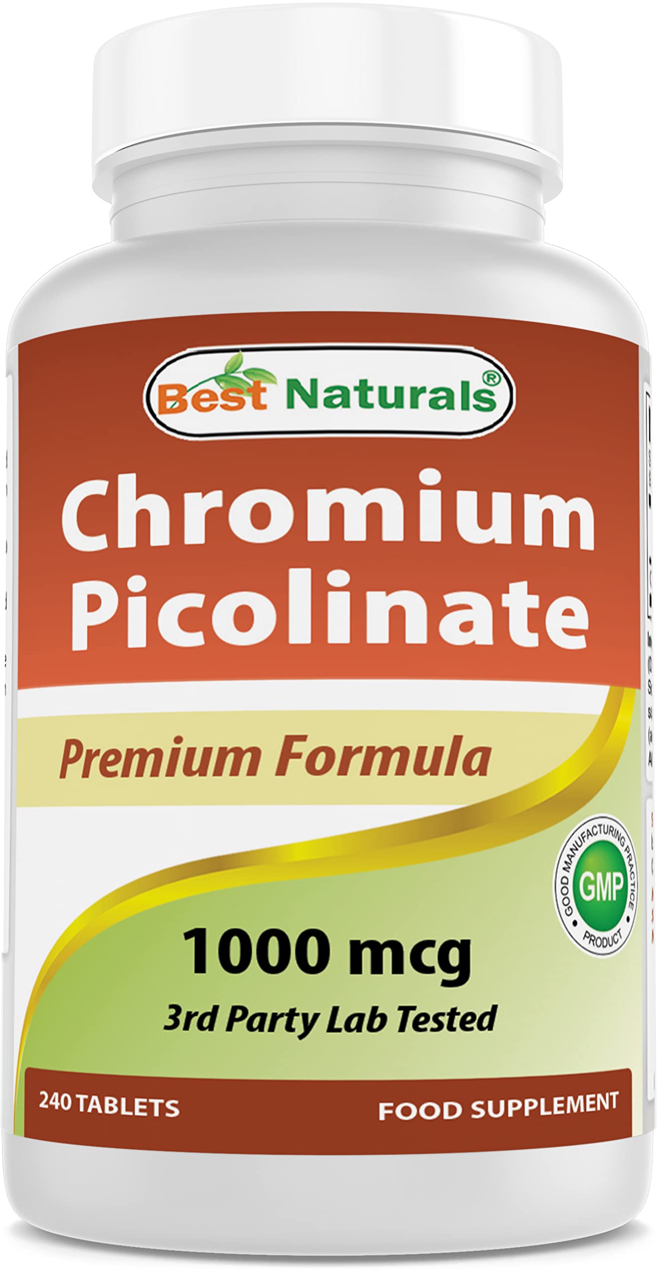 Foto 2 pulgar | Suplemento Best Naturals Picolinato de Cromo 1000 MCG 240 Tabletas - Venta Internacional