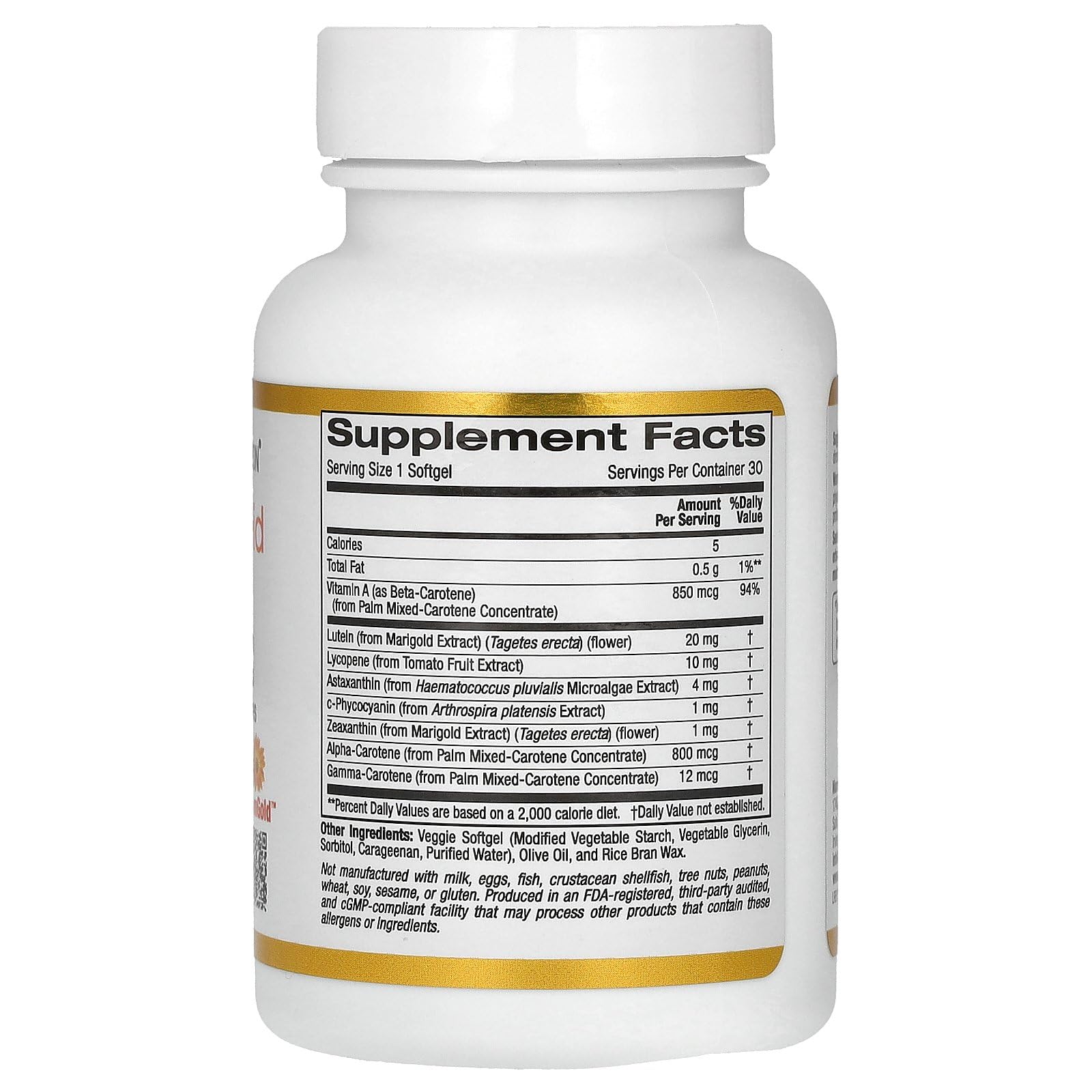 Foto 3 pulgar | Suplemento del Complejo de Astacarotenoides California Gold Nutrition - Venta Internacional