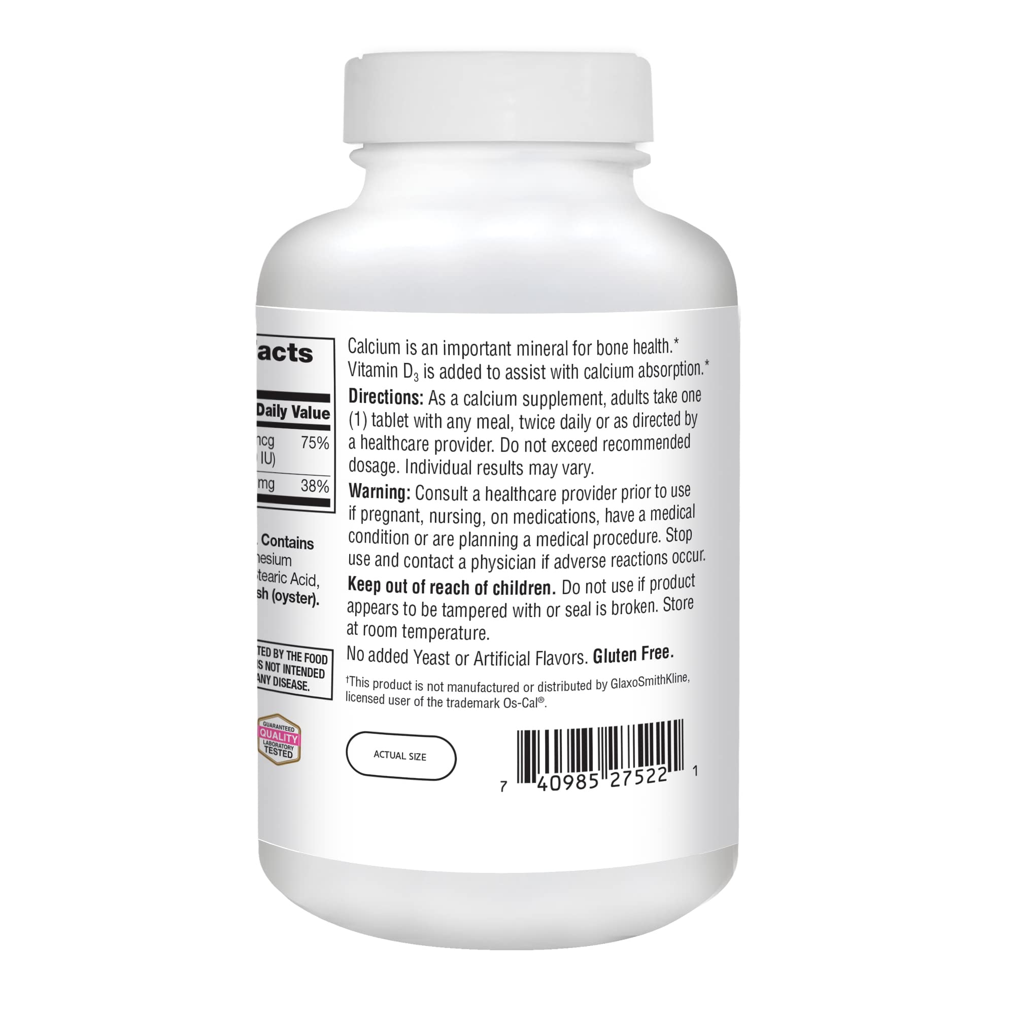 Foto 6 pulgar | Suplemento De Vitaminas Siglo 21 Calcium 500 + D3 X400 - Venta Internacional