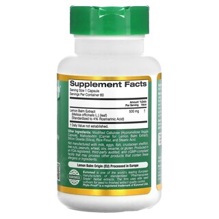 Foto 2 | Suplemento de Bálsamo de Limón 500 mg 60 Cápsulas Vegetarianas - Venta Internacional