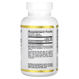 Foto 2 | Suplemento de Bromelina de California Gold Nutrition 625 mg 90 Cápsulas - Venta Internacional