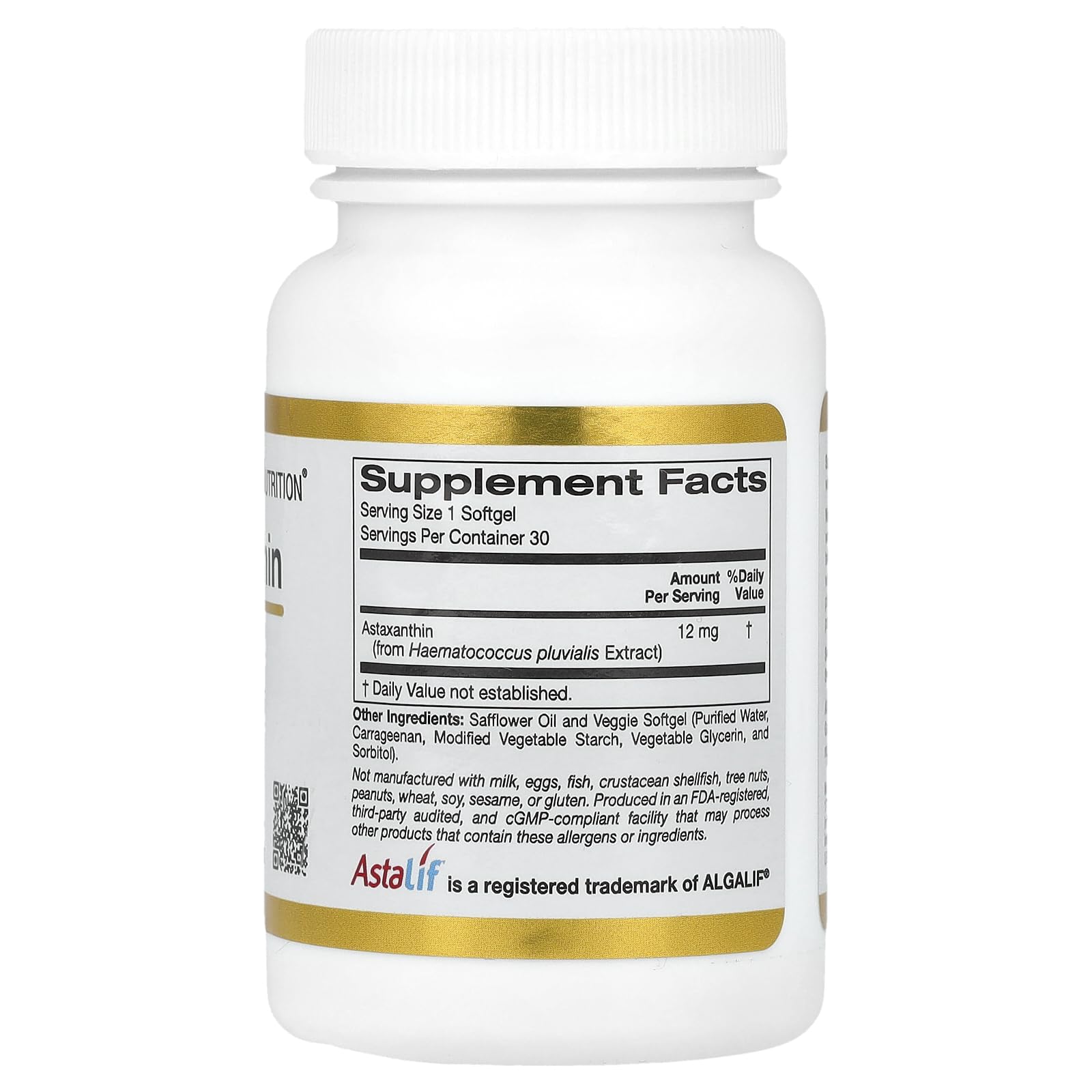 Foto 3 pulgar | Suplemento De Astaxantina California Gold Nutrition, 12 Mg, 30 Cápsulas Blandas - Venta Internacional.