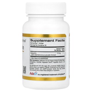Foto 2 | Suplemento De Astaxantina California Gold Nutrition, 12 Mg, 30 Cápsulas Blandas - Venta Internacional.