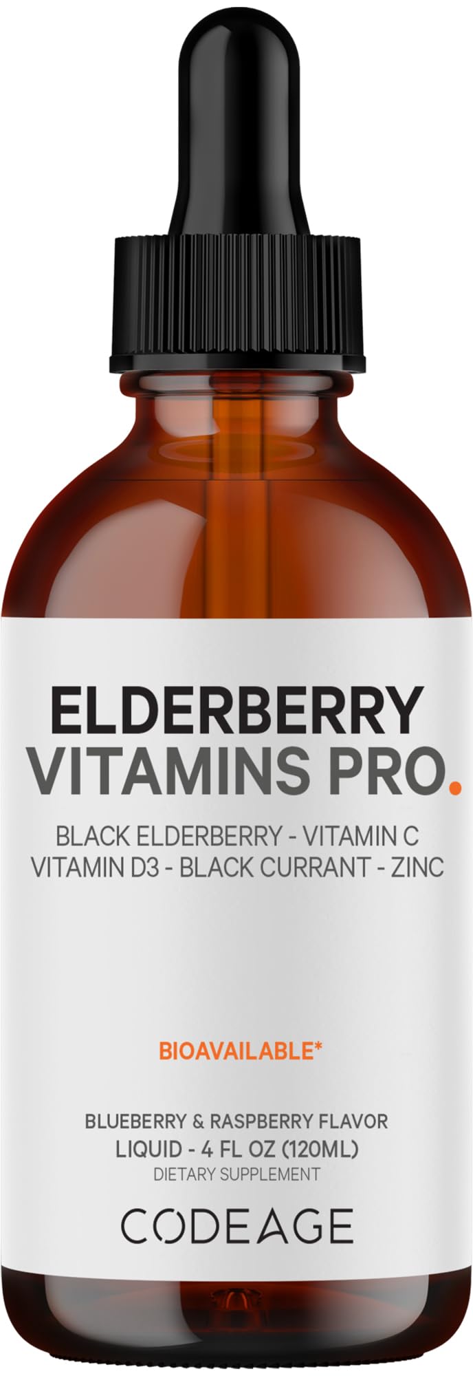 Foto 2 pulgar | Suplemento Codeage Elderberry Vitamins Pro de 120 ml con Vitamina C D3 y Zinc - Venta Internacional