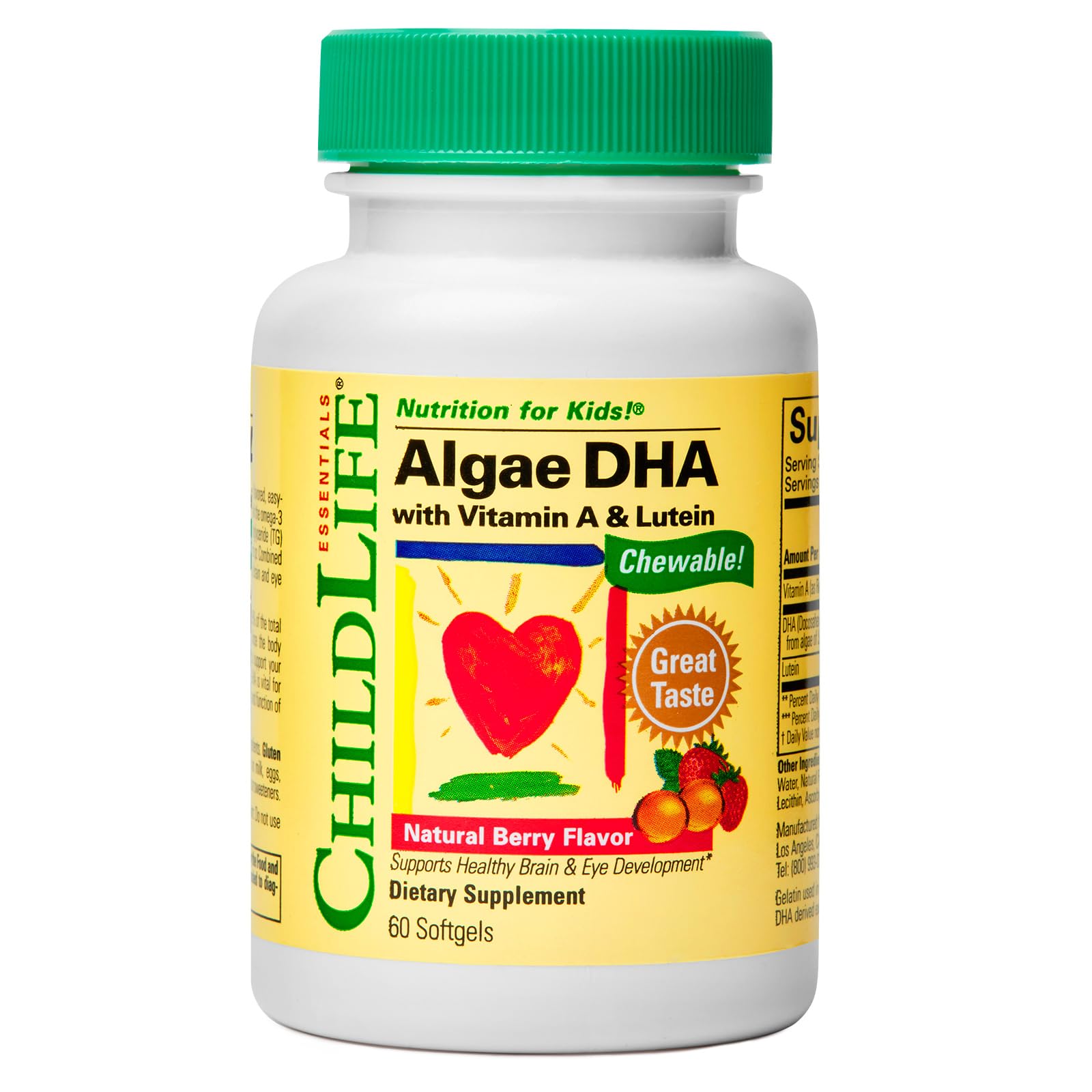 Suplemento Childlife Essentials Algae DHA 60 Cápsulas Blandas - Venta Internacional