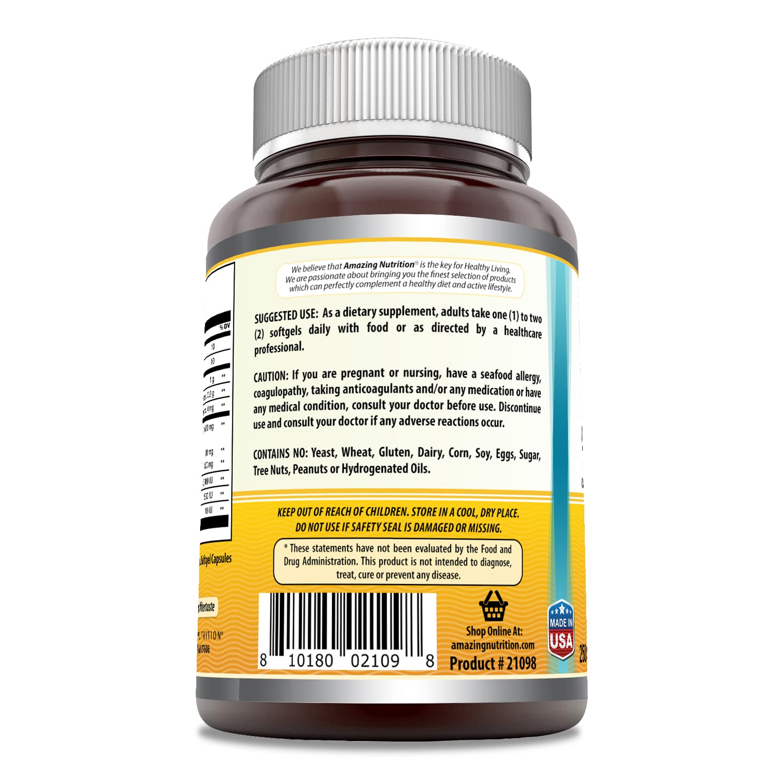Foto 3 pulgar | Suplemento de Aceite de Hígado de Bacalao Noruego Omega 1000 mg - Venta Internacional