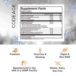 Foto 2 | Suplemento Codeage Clearhead Echinacea+ con Equinácea 90 Cápsulas - Venta Internacional