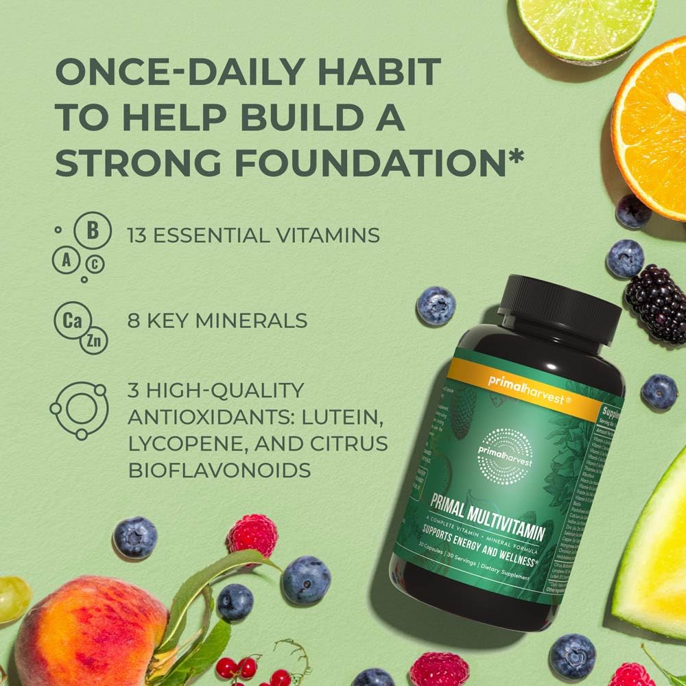Foto 6 pulgar | Multivitamínico Primal Harvest Para Mujeres Y Hombres 30 Cápsulas - Venta Internacional.