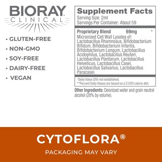 Foto 2 | Tónico Probiótico Para La Inmunidad Bioray Professional Cytoflora 120 Ml - Venta Internacional.
