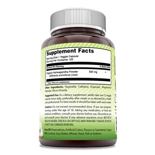 Foto 2 | Suplemento Amazing India Ashwagandha 500 mg 120 Cápsulas - Venta Internacional